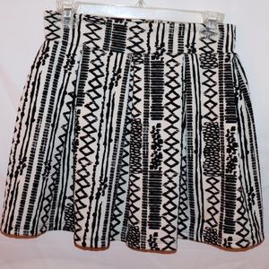Black and White Mini Skirt